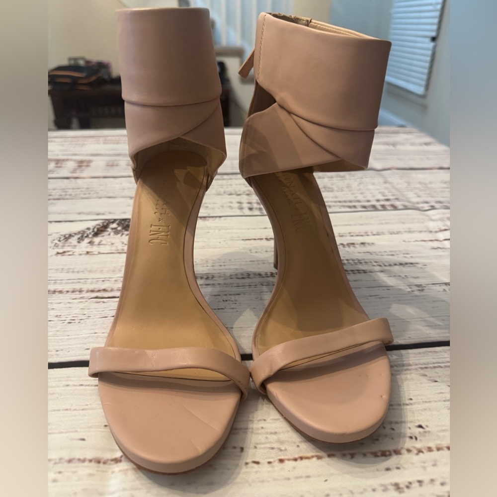 INC International Concepts Blush Ankle Strap Heels